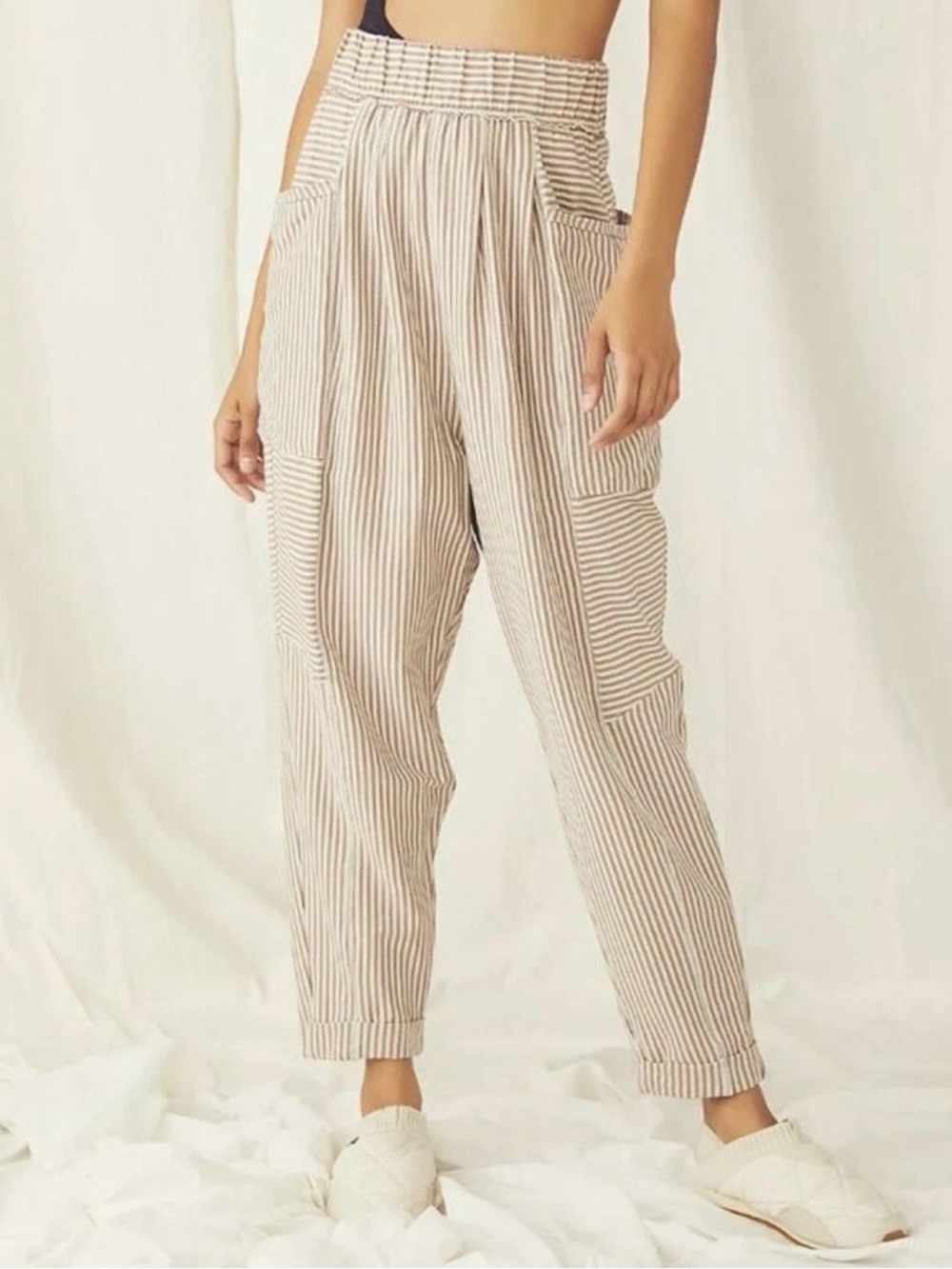 Free People Striped Just Chill Harem Joggers